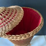 Worker wicker plant holder