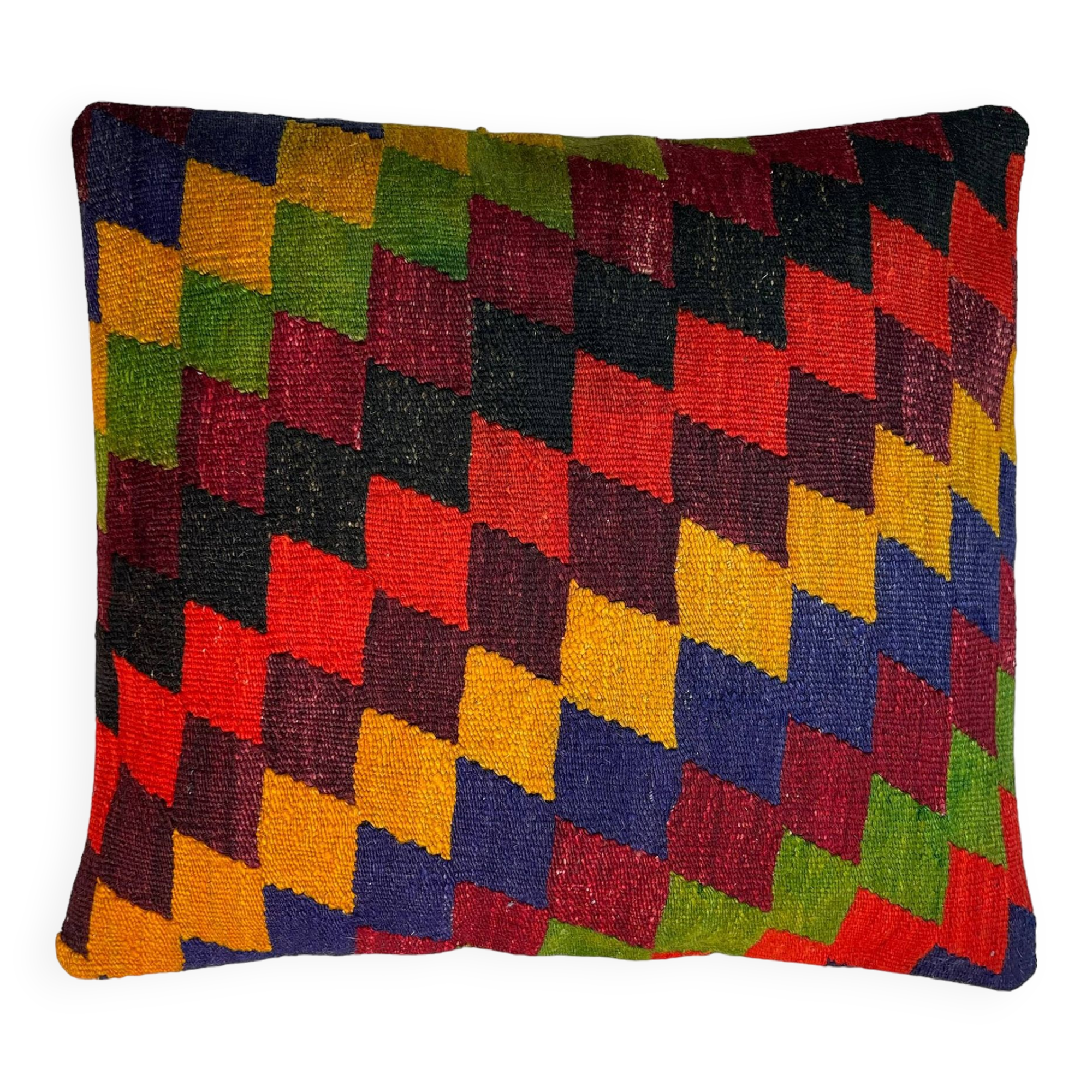 Vintage turkish kilim cushion cover , 55 x 55 cm