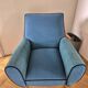 Fauteuil club bleu canard