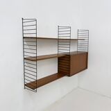 Mid-Century Nisse Strinning string design teak wall unit , 1960s