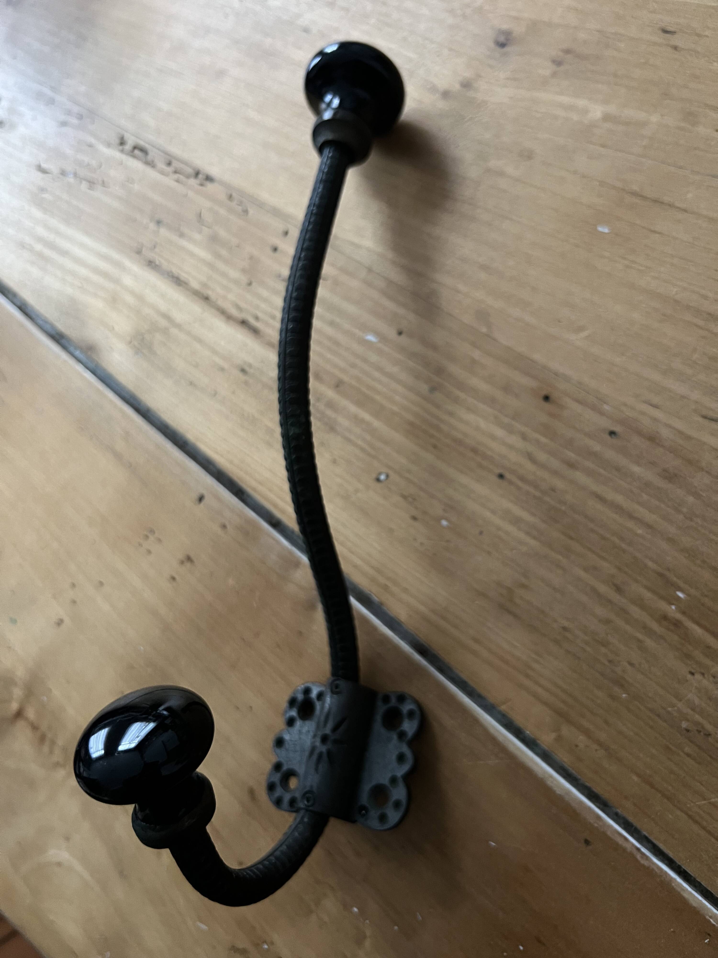 Cast iron/glass hook, year 20/30 black