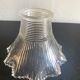 Baladeuse suspension verre strié, 2m câble tissu