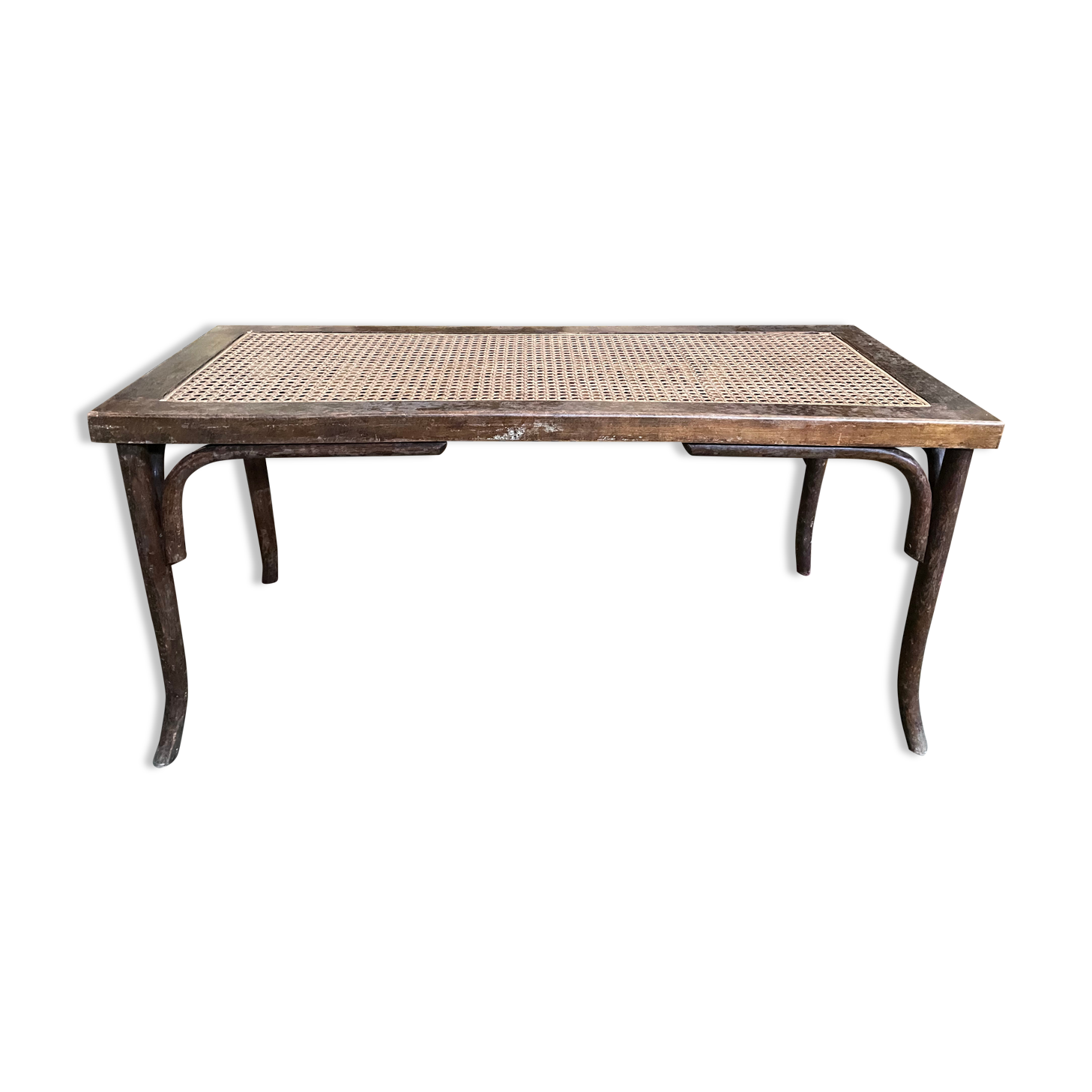 Piano bench in cannage