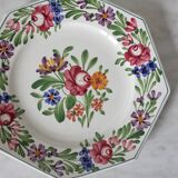 Rusticana Sarreguemines hexagonal earthenware flat plate