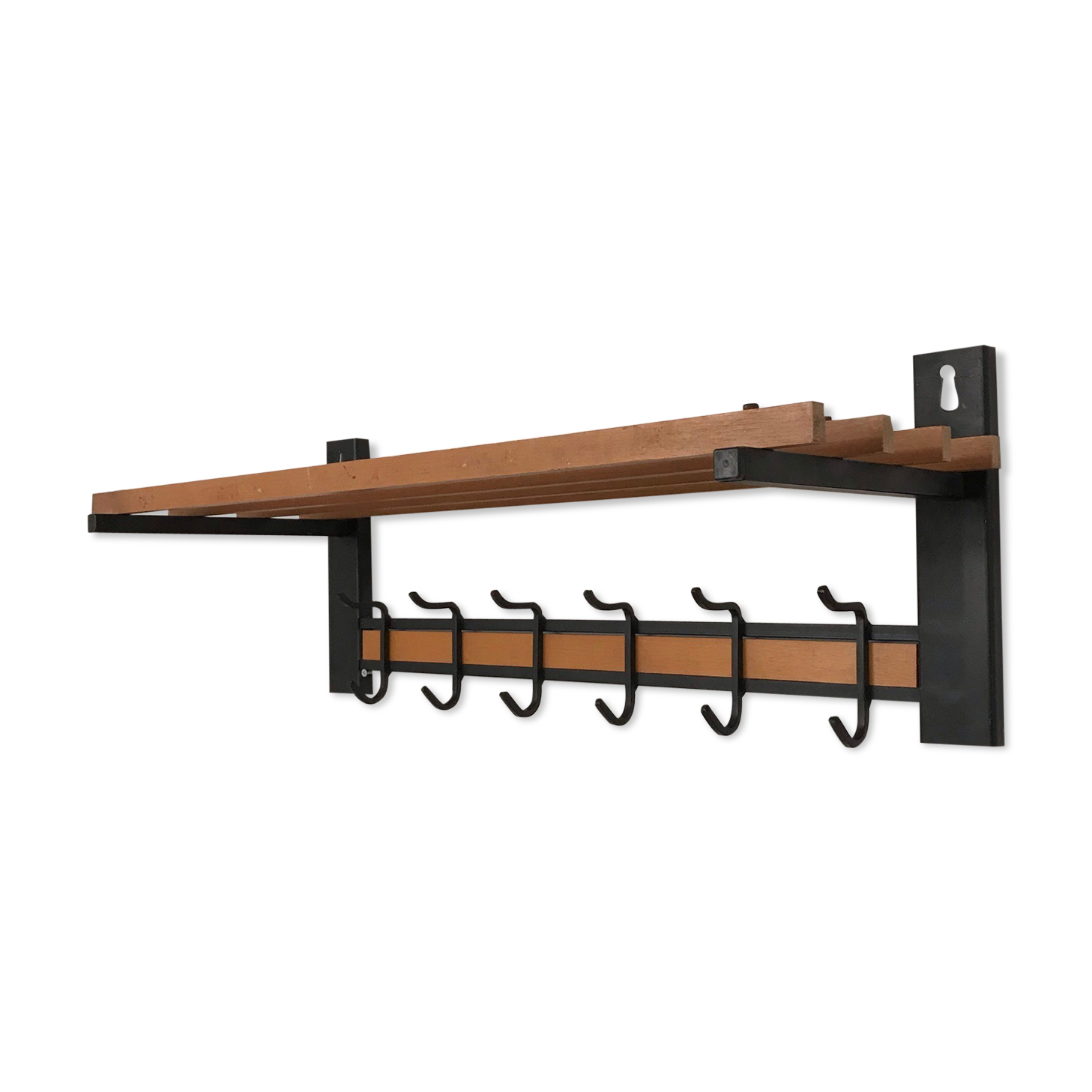 Wall coat holder with 1960 shelf