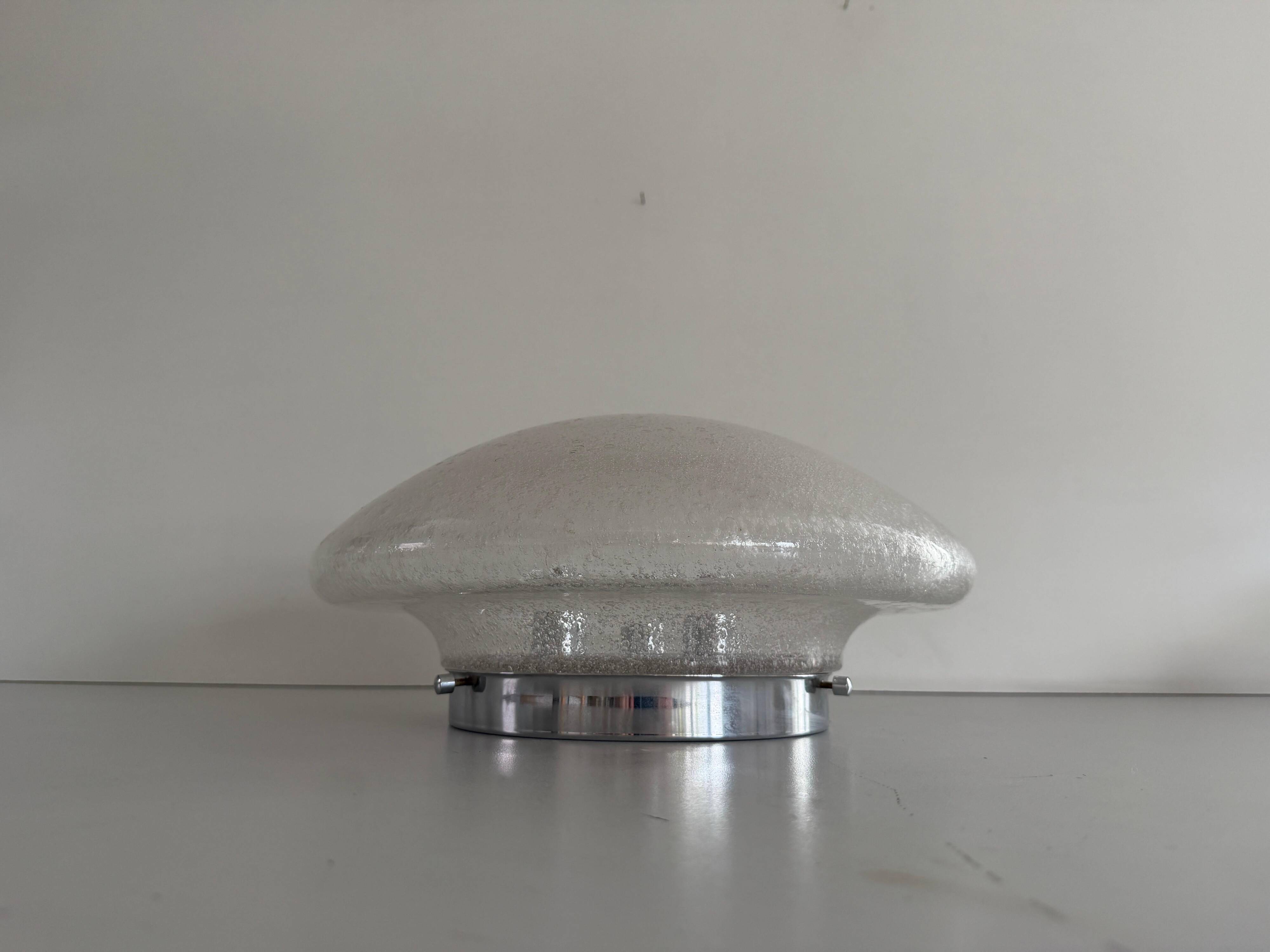 The Moderns Dome Glass Flush Mount Light by Doria, 1960s, Germany