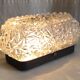 Ceiling light or oval wall light in moulded glass - mid 20th century.