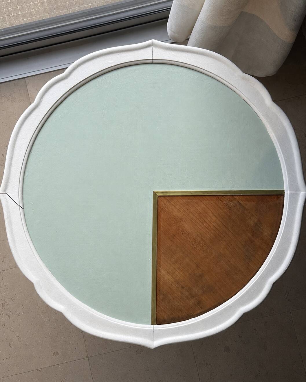 Renovated vintage side table in wood - Bold Elegance Collection