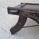 Old Tibetan copper wood coffee table