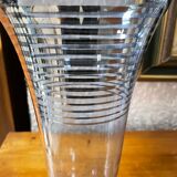 Blue glass vase silver decoration
