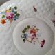 Antique Cup and Saucer in Porcelain with Hand-Painted Floral Decoration