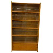 Étagère/vitrine/meuble de collection vintage en bois peu profond