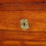 Antique solid walnut chest of drawers with scrolls