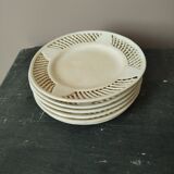 6 18th century dessert plates