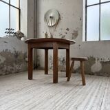 Round oak table 1950