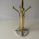 Free-standing coat rack in plexiglass with a marble base, 1960s, Germany.