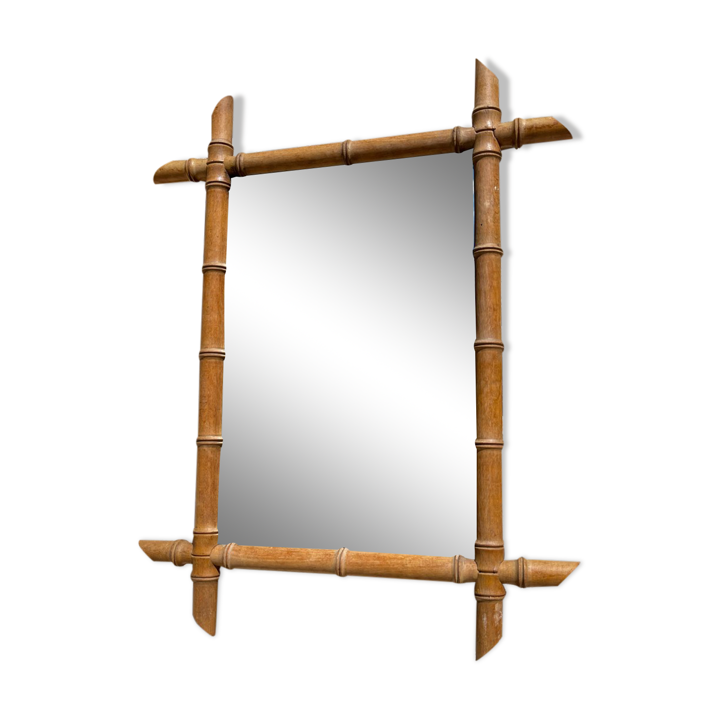 Vintage bamboo mirror