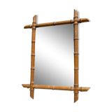 Vintage bamboo mirror