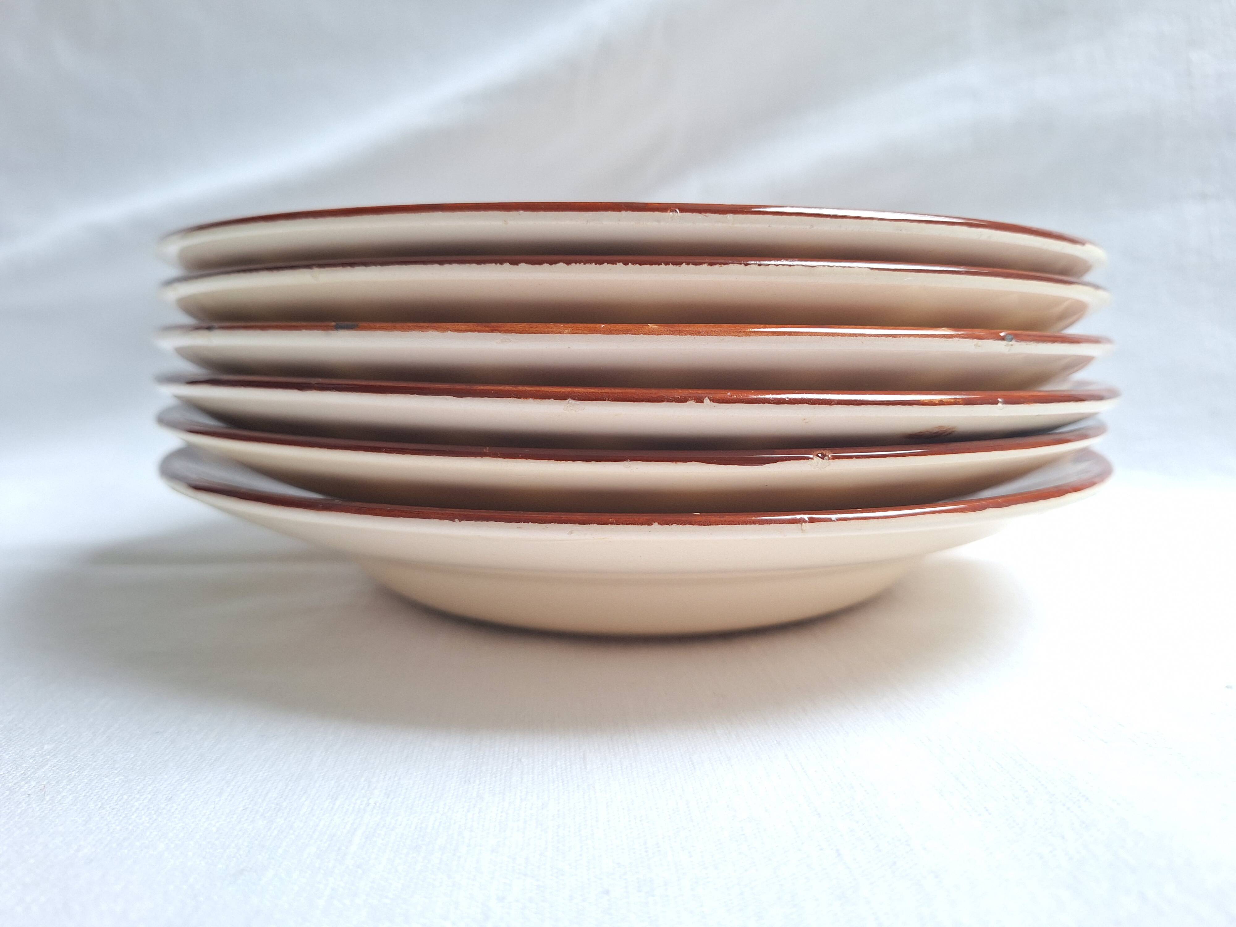 Longchamp Agen pattern soup plates