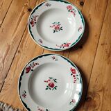 Lot n°2 of 5 soup plates FB 62