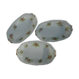 Lot de 3 raviers en porcelaine