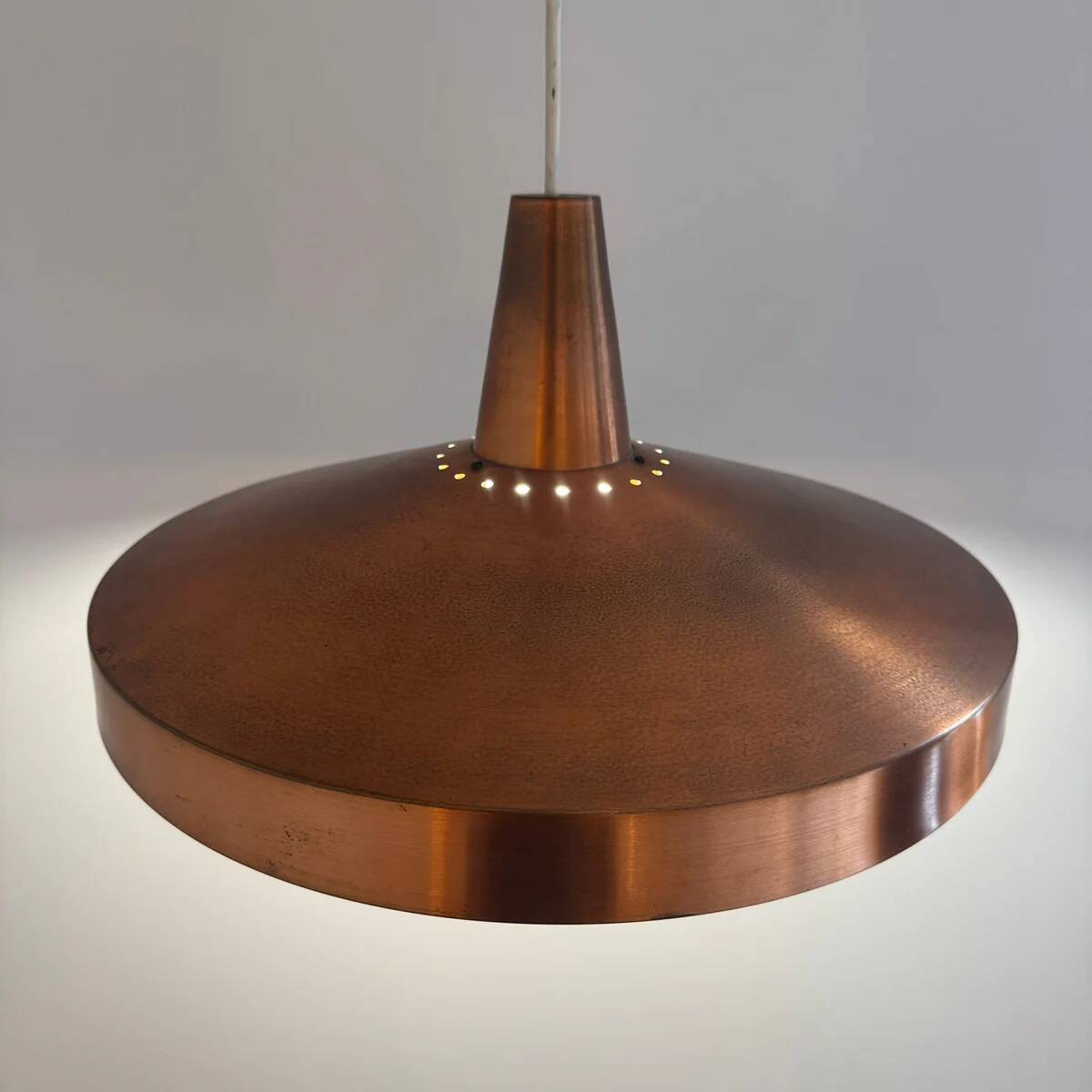 Metal pendant light, Denmark 1960