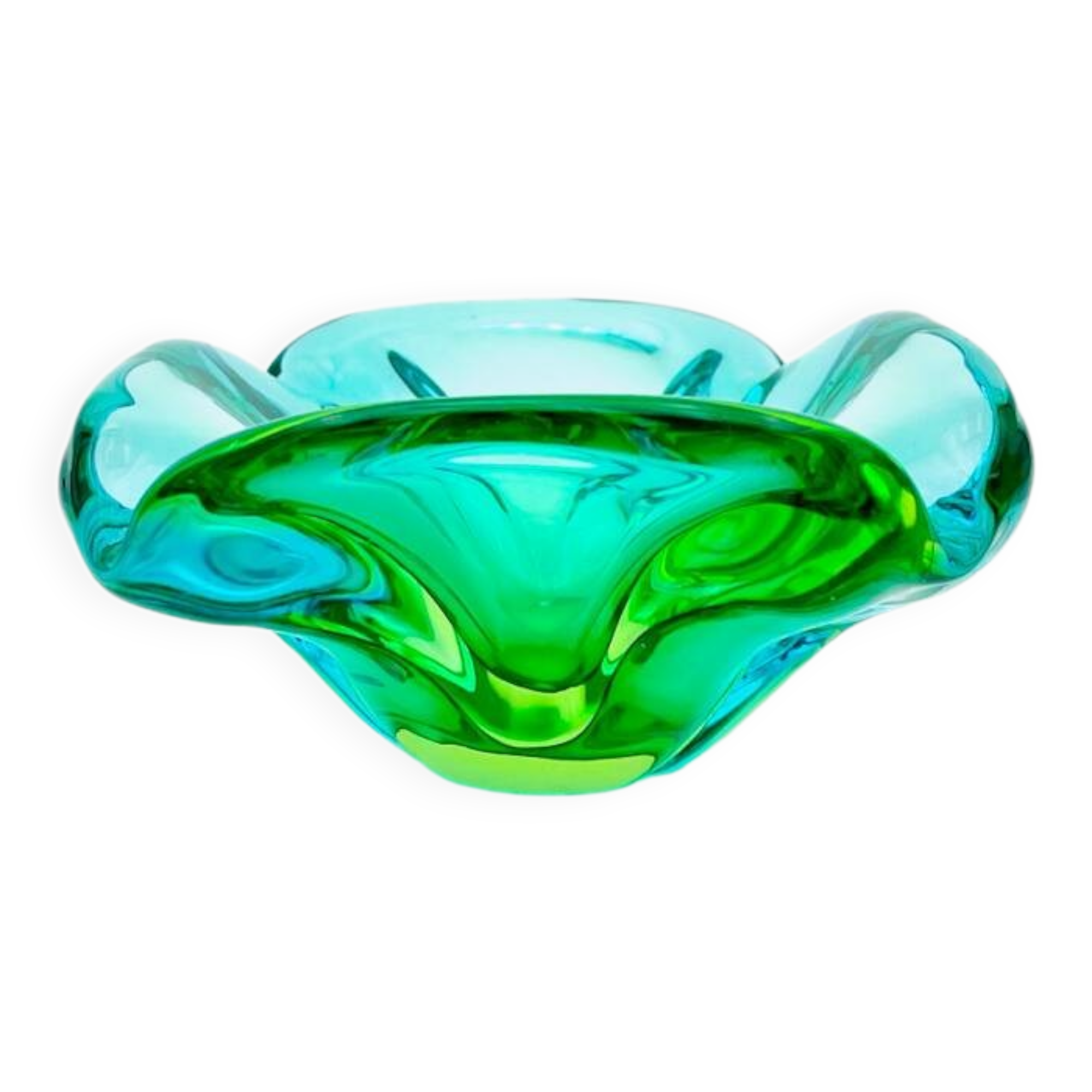 Rare Murano Vide-poche Ouraline Sommerso - Design by Flavio Poli - 1960