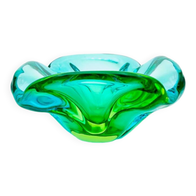 Rare Vide-poche Murano Ouraline Sommerso - Design Flavio Poli - 1960
