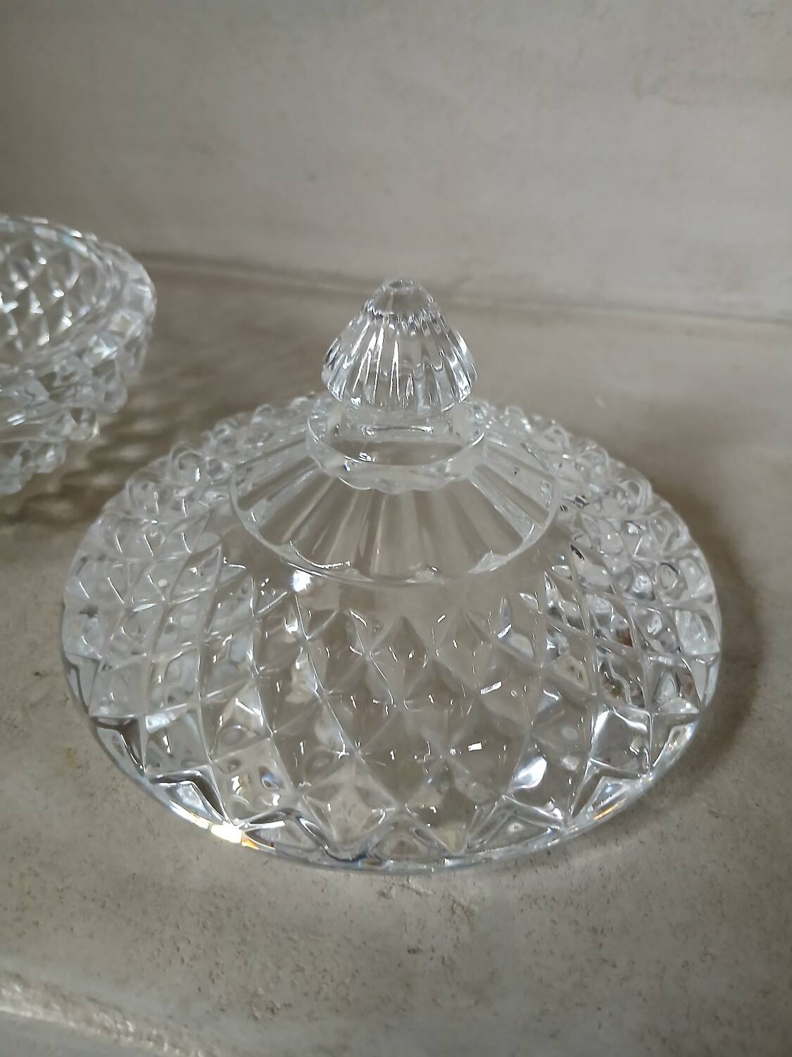 Antique crystal sugar bowl from Arques