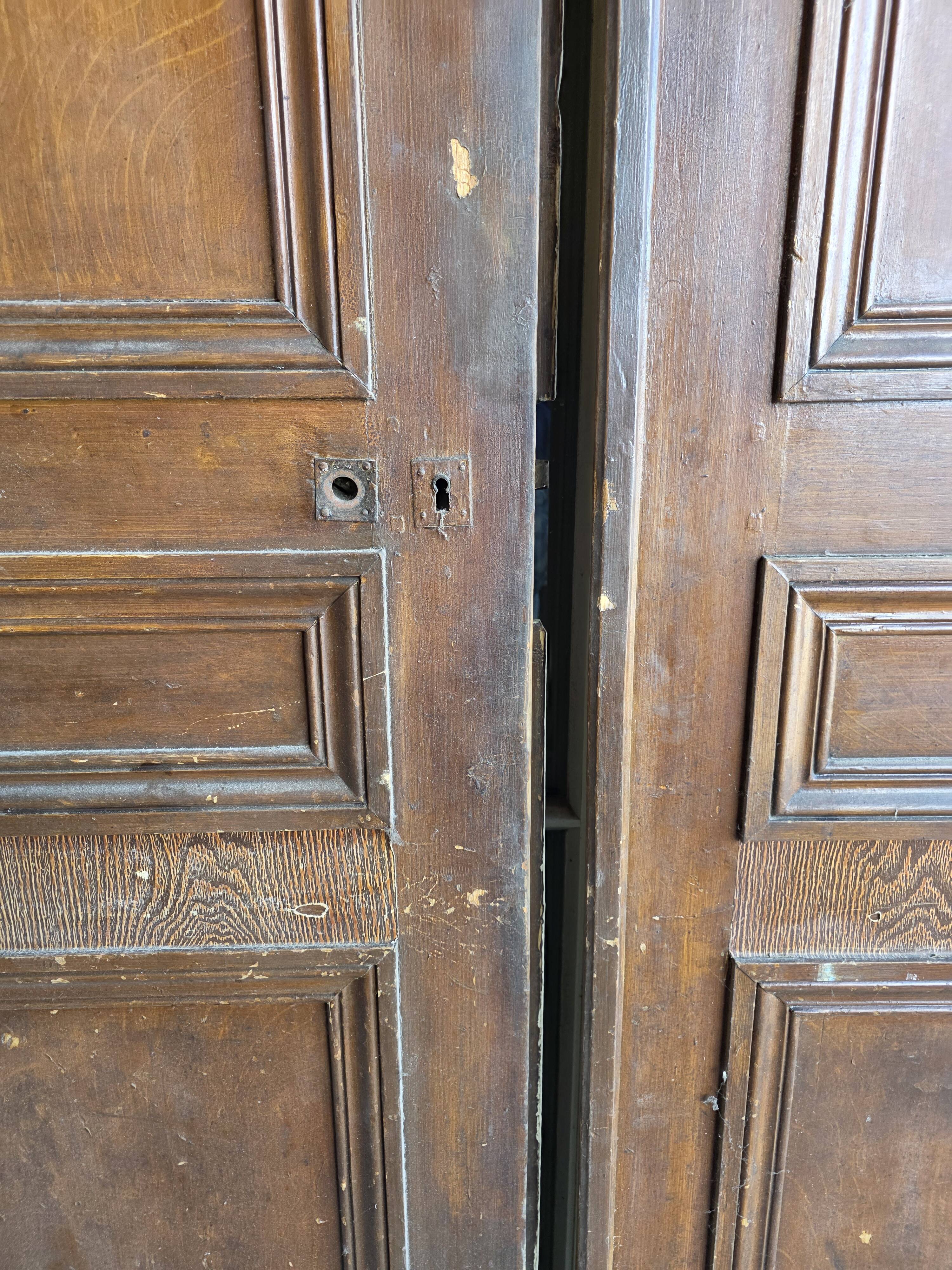 3 paires de portes de séparation du XIXème s.