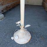 Lampadaire palmier blanc vintage 3 globes