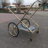 Servant's service with foldable wheels vintage gilded