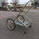 Servant's service with foldable wheels vintage gilded