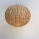 Hanging woven rattan lamp from the 1960s by Jansen Leuchten