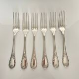 6 Marly Model Forks - Christofle, Silver-Plated Metal