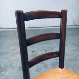 French Provincial Design Rush Dining Chairs, 1940s, Set of 8
