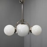 Art Deco / Functionalist Nickel Chandelier, 1930s