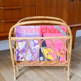Bamboo/rattan magazine rack, 1960s