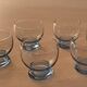 Service à liqueur en verre bleu vintage