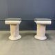 Vintage tessellated stone pedestal dining table by Maitland Smith, 1970s