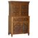 Queen Anne style pedestal commode from around 1710 in walnut and oyster veneer.