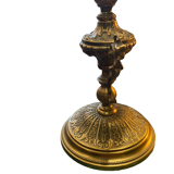 Paire de vasse cornet en bronze et cristal