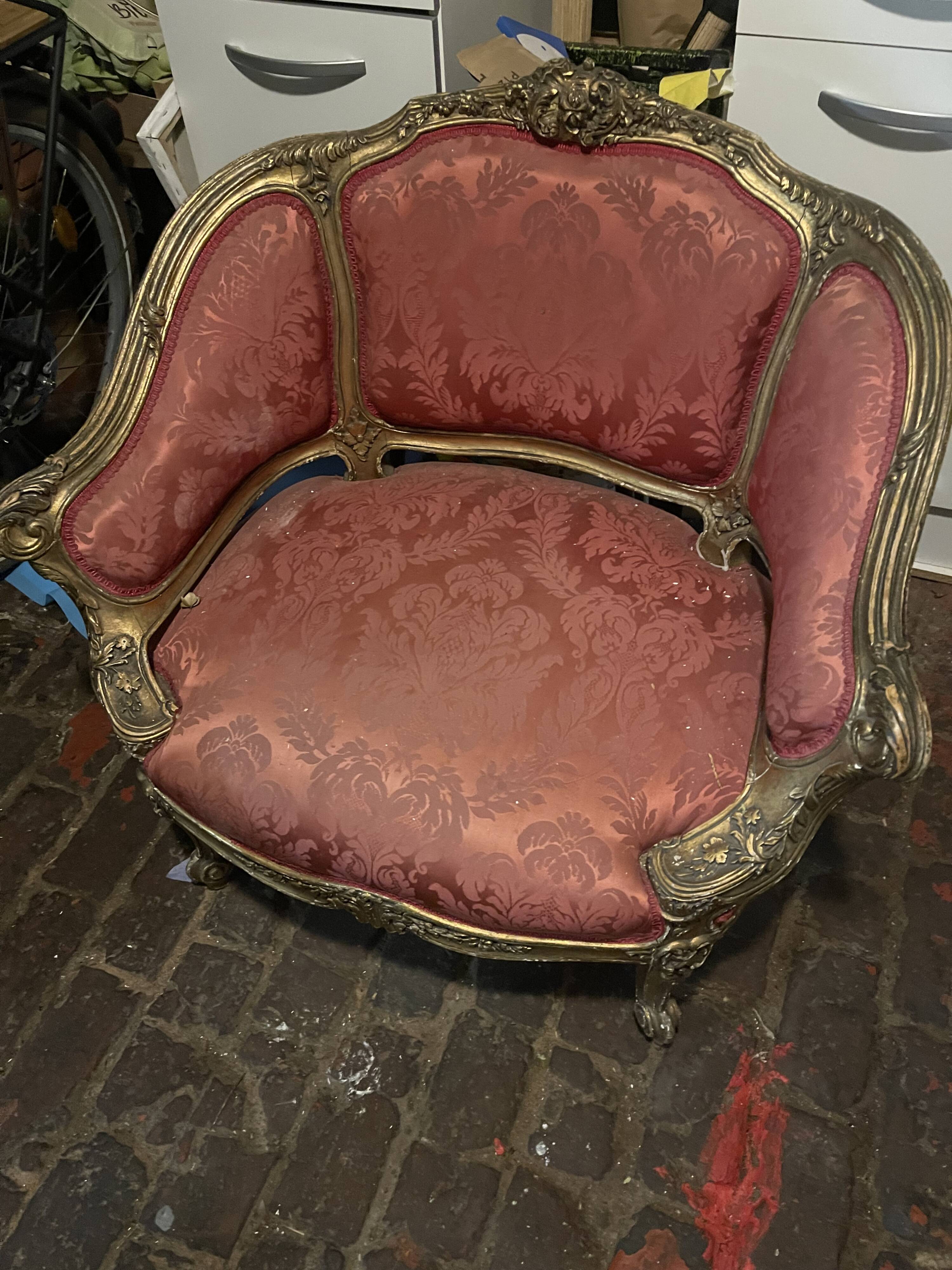 Fauteuil cabriolet style Louis XV