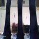Set of 7 old cheese knives, Solingen brand, in VM800 silver and vermeil