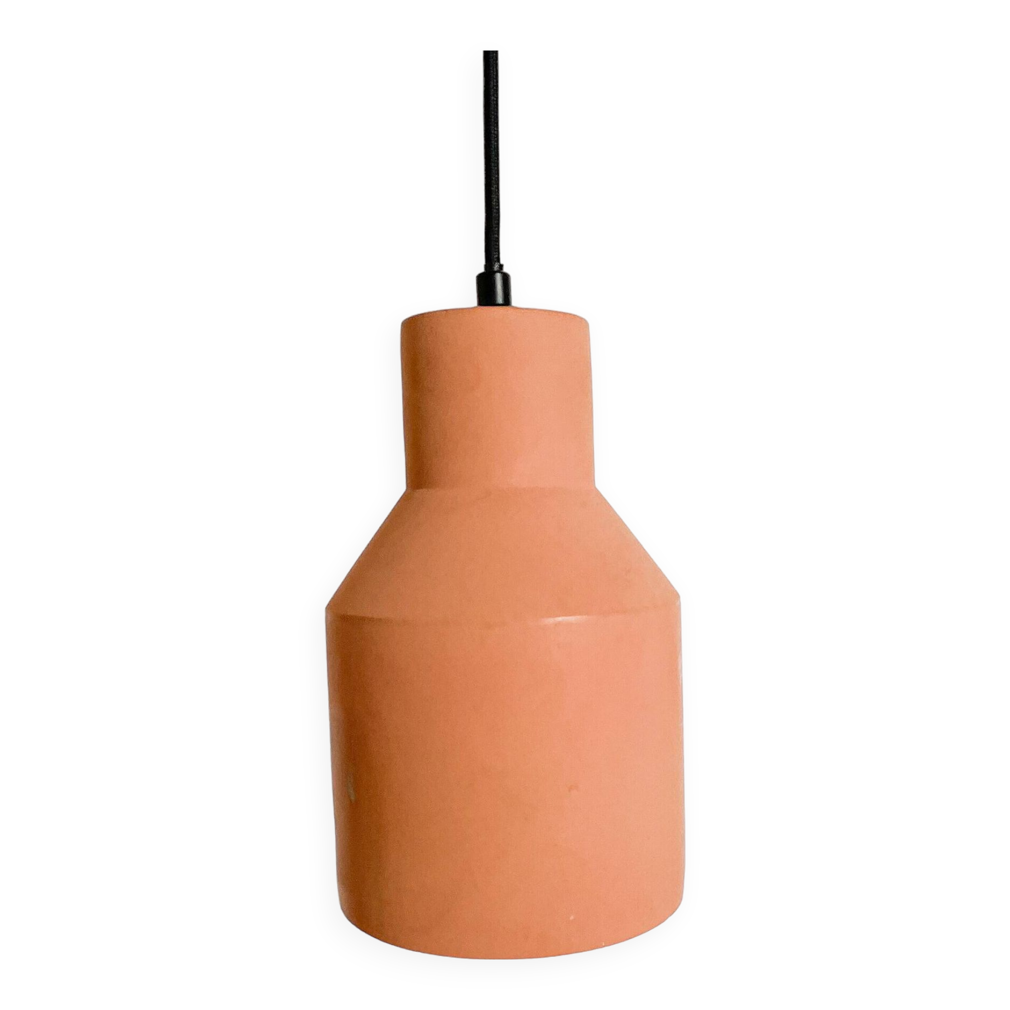 Terracotta lampshade pendant light