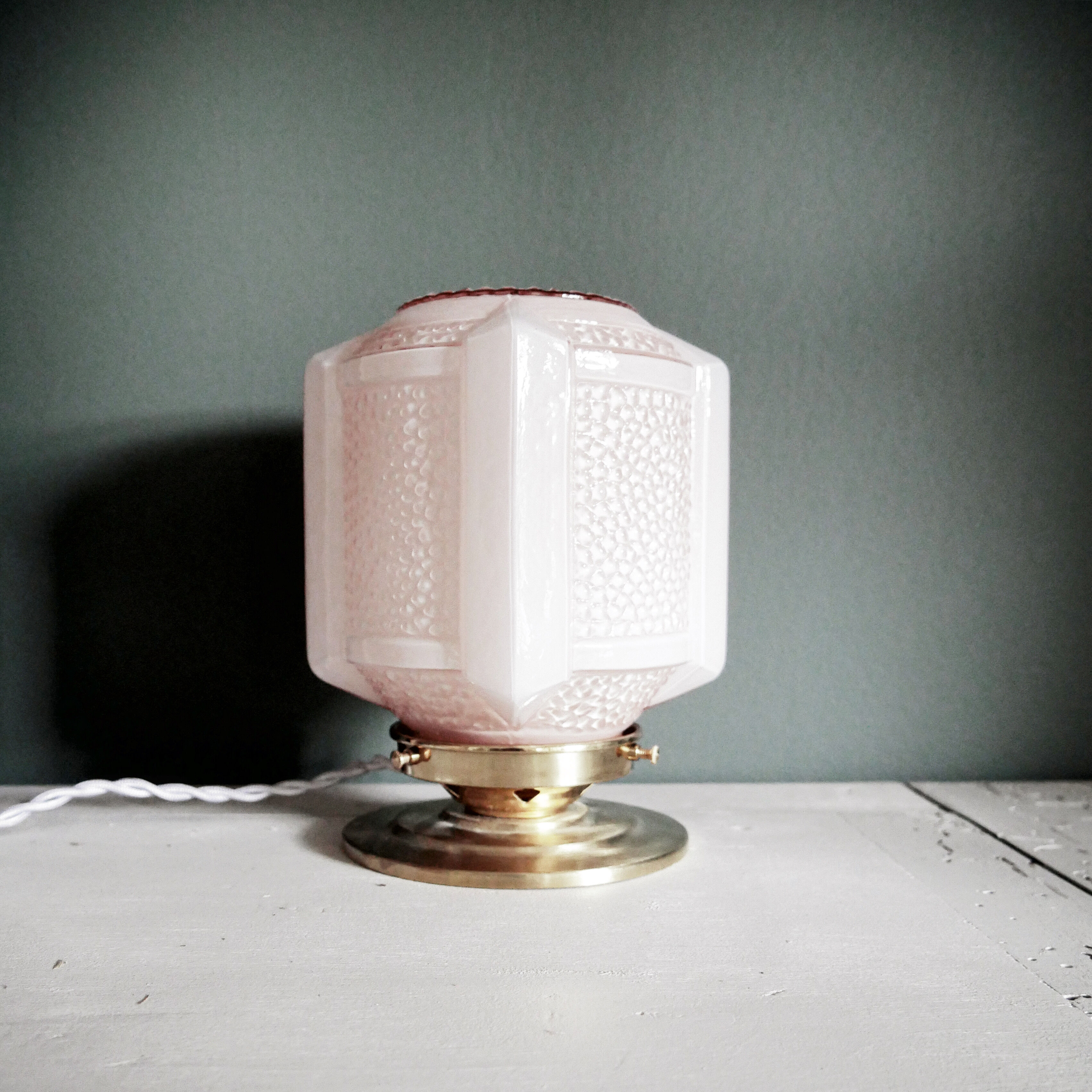 Pink art deco lamp