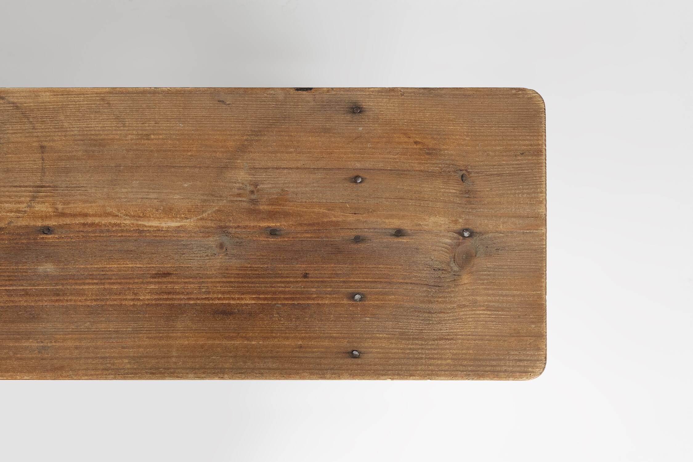 Art Deco bench in solid wood, France ca. 1940