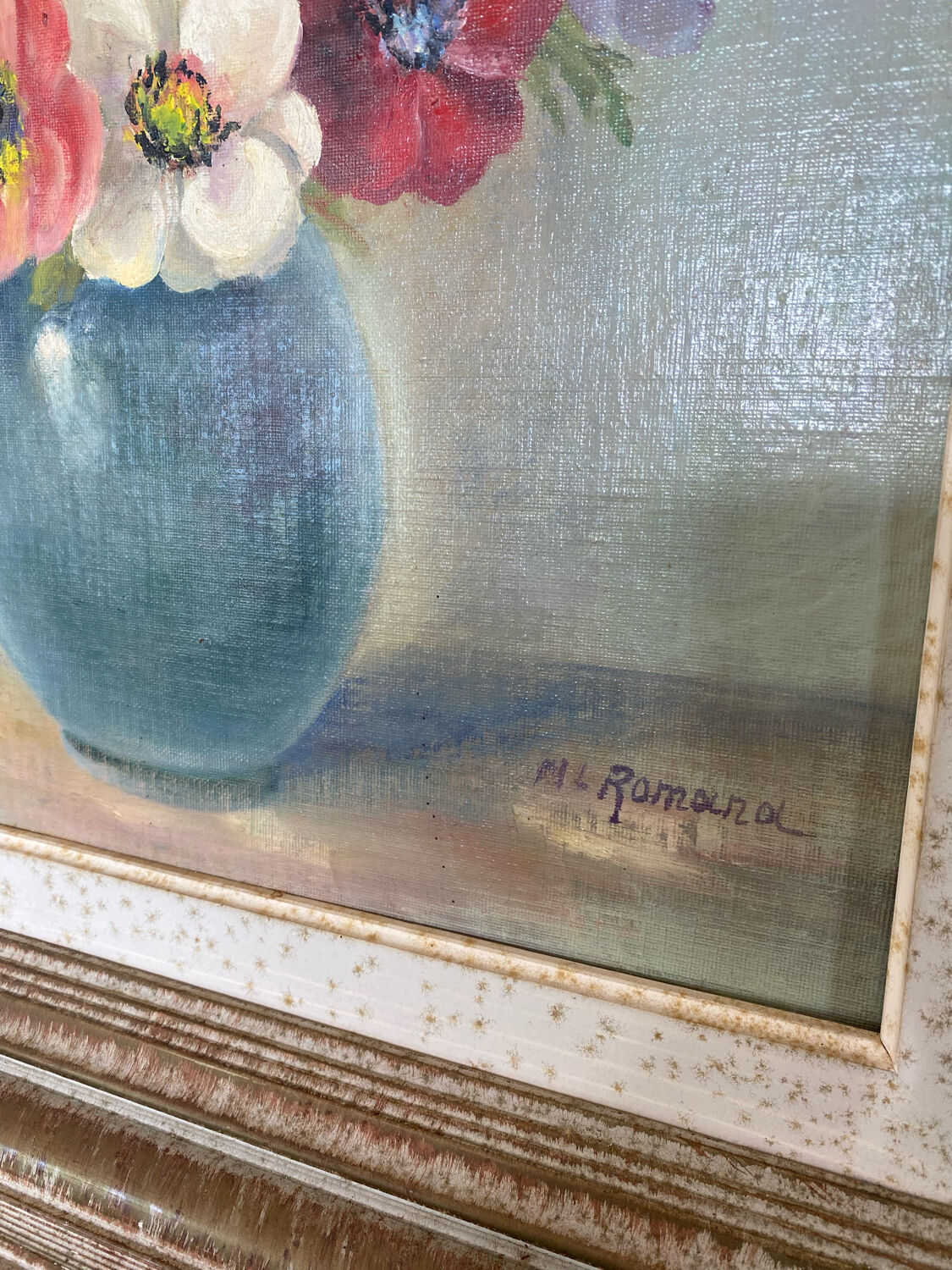 Oil on canvas "anemones"