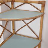 Corner Wicker shelf