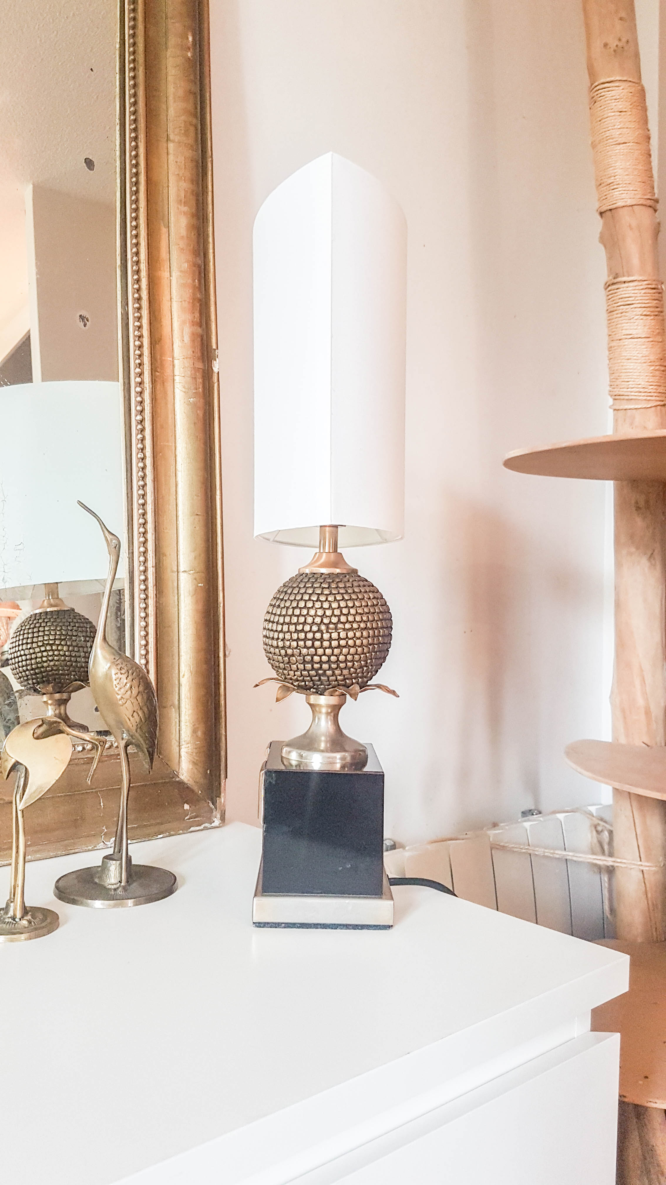 Lampe de bureau "pieds ananas" 1960